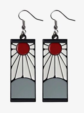 New Hot Topic Demon Slayer Tanjiro cosplay earrings Red